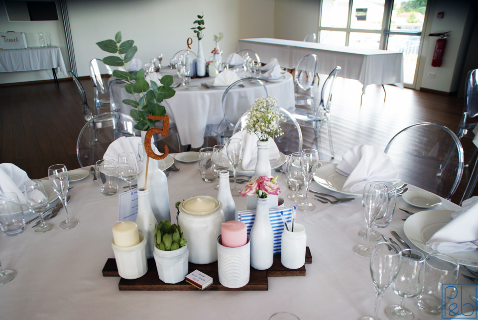 Table mariage - DIY bouteilles et bocaux